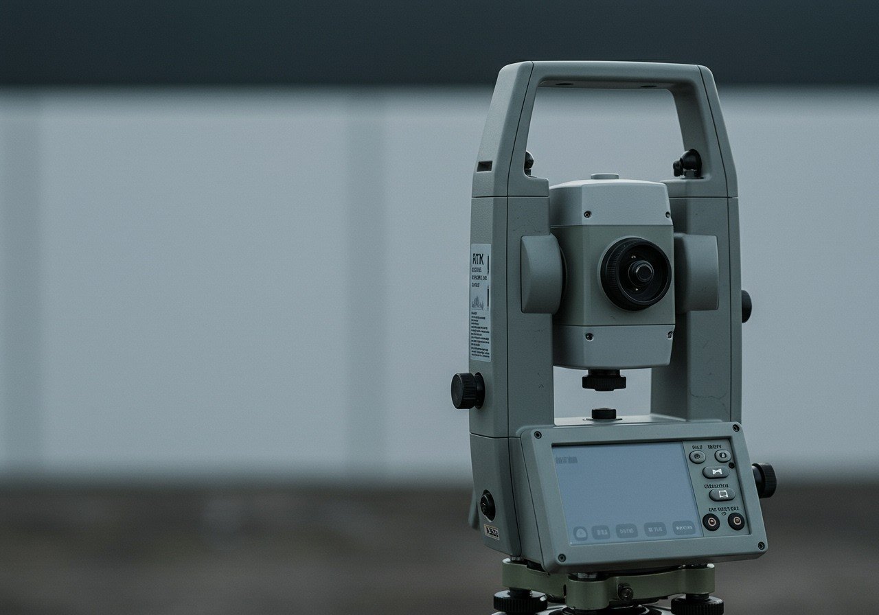 Ein RTK-GPS-Gerät zur präzisen Positionsbestimmung auf einem Stativ.