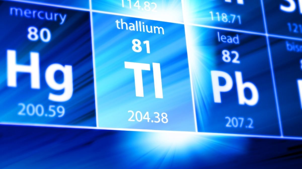 Das chemische Element Thallium, dargestellt im Periodensystem.