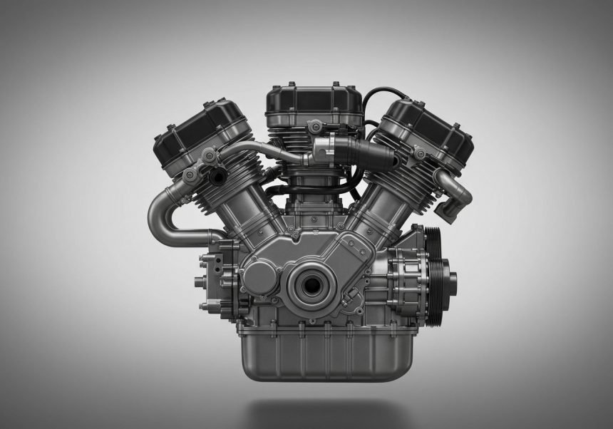 Ein kompakter 3-Zylinder-Motor mit klaren Linien und moderner Technik.