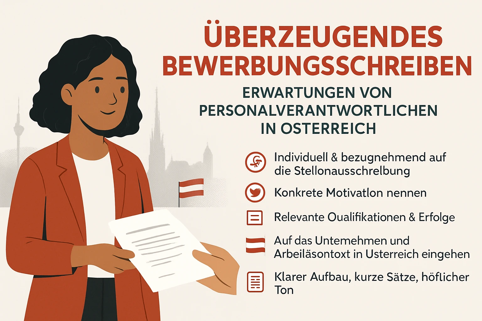 Eine Person übergibt ein Bewerbungsschreiben in einem professionellen Umfeld.