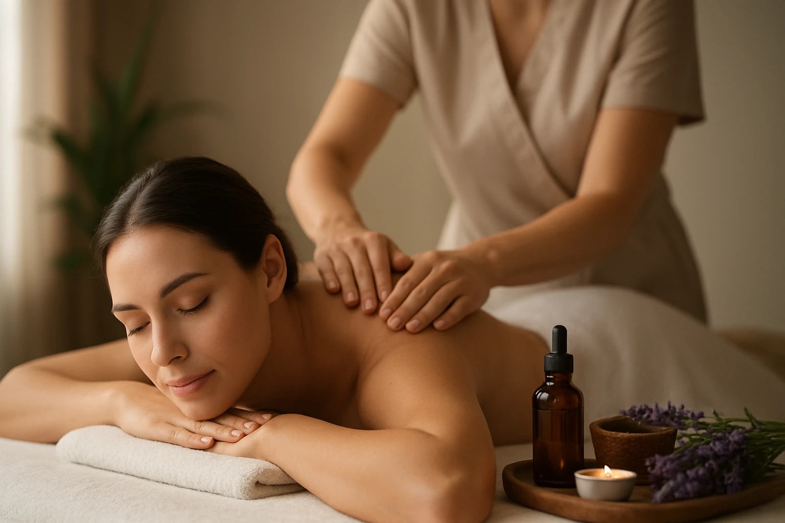 Ein Mann in Anzug hält einen Astronautenhelm vor einer Frau.