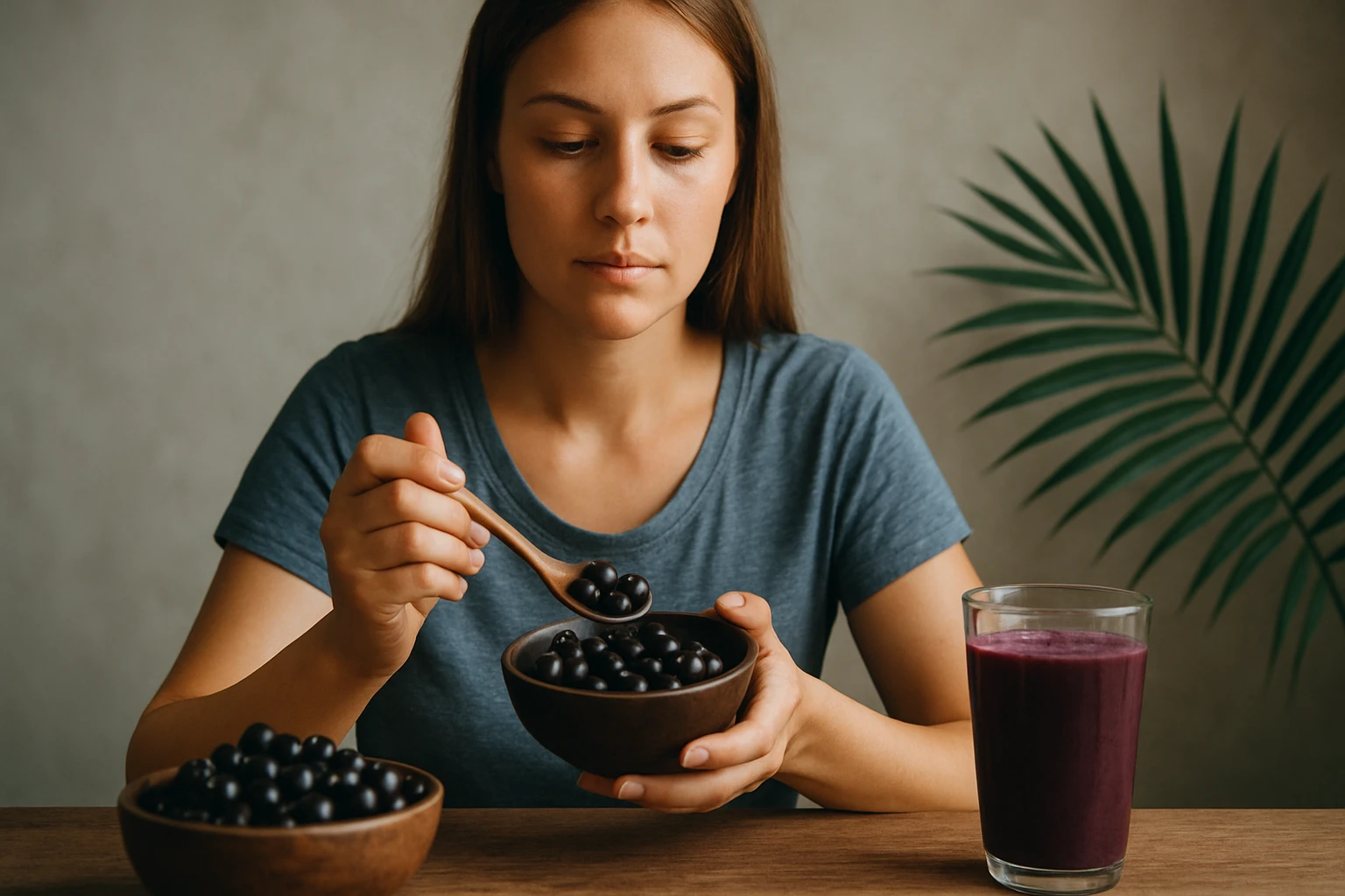 Ein Mann im Anzug spricht mit einer Frau in einem Büro, während sie auf einen Laptop mit Diagrammen schauen.