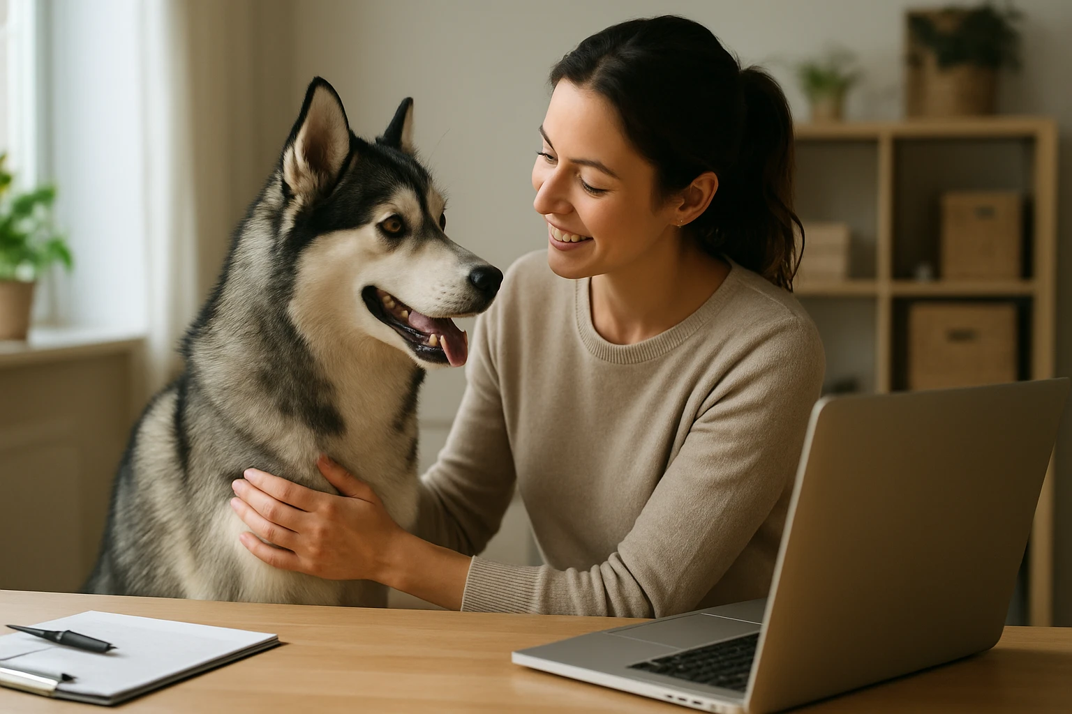 Zwei Fachleute diskutieren über digitale Technologien in einem modernen Büro.