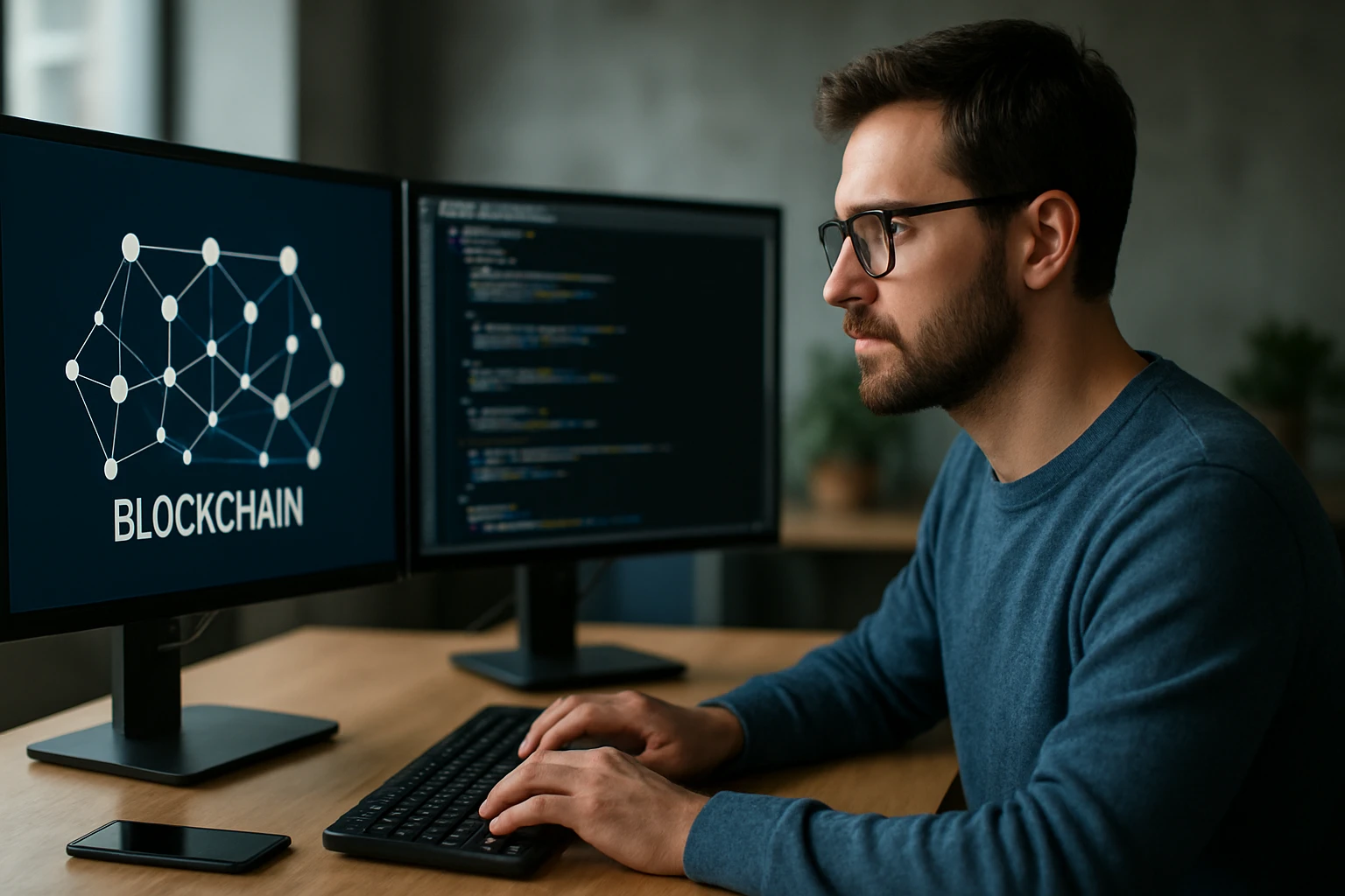 Eine Gruppe von vier Personen in einem Besprechungsraum, die an einem Tisch sitzen und diskutieren.