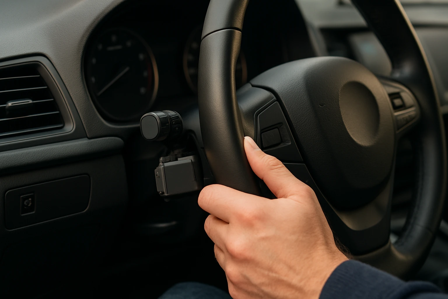 Ein Ingenieur in einem Sicherheitshelm und einer Warnweste steht an einem Staudamm.