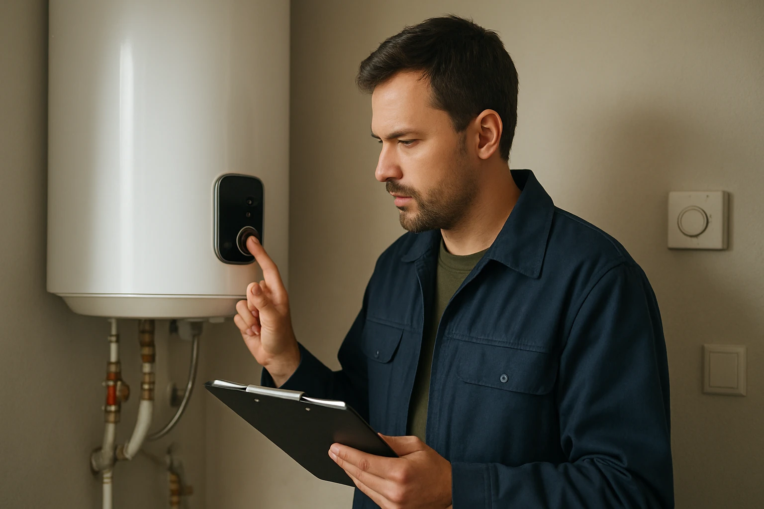 Ein junger Mann meditiert in einem Fitnessstudio mit geschlossenen Augen.