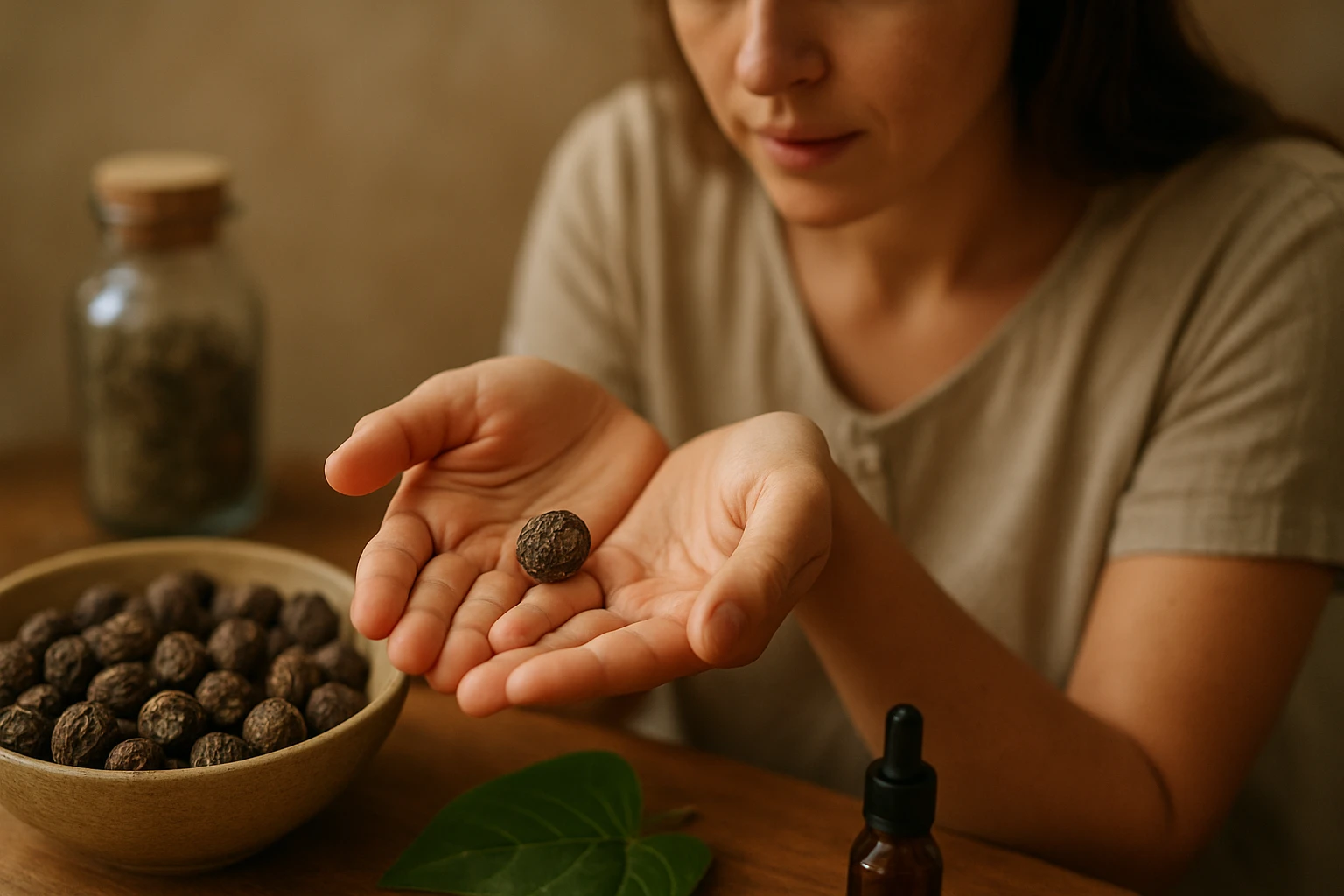 Ein junger Mann meditiert in einem Fitnessstudio mit geschlossenen Augen.