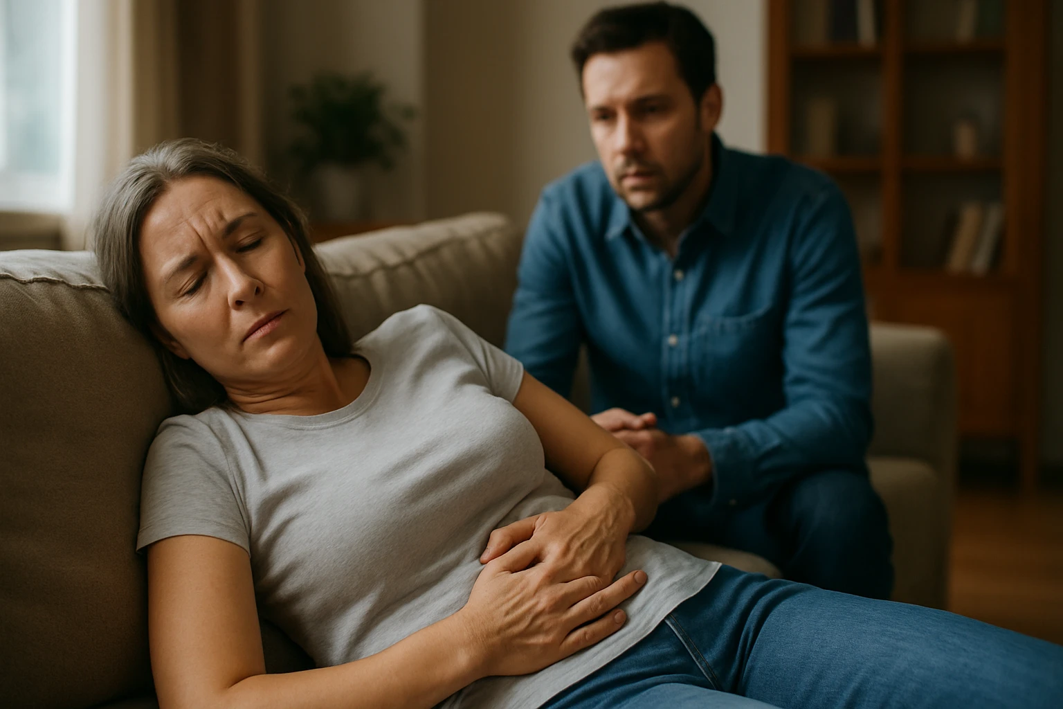 Eine Frau in einem Anzug und einem Schutzhelm arbeitet am Laptop in einer Fabrik.