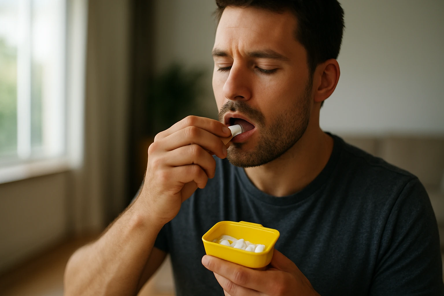 Eine Frau in einem Anzug und Helm arbeitet am Laptop in einer Fabrik mit Robotern.