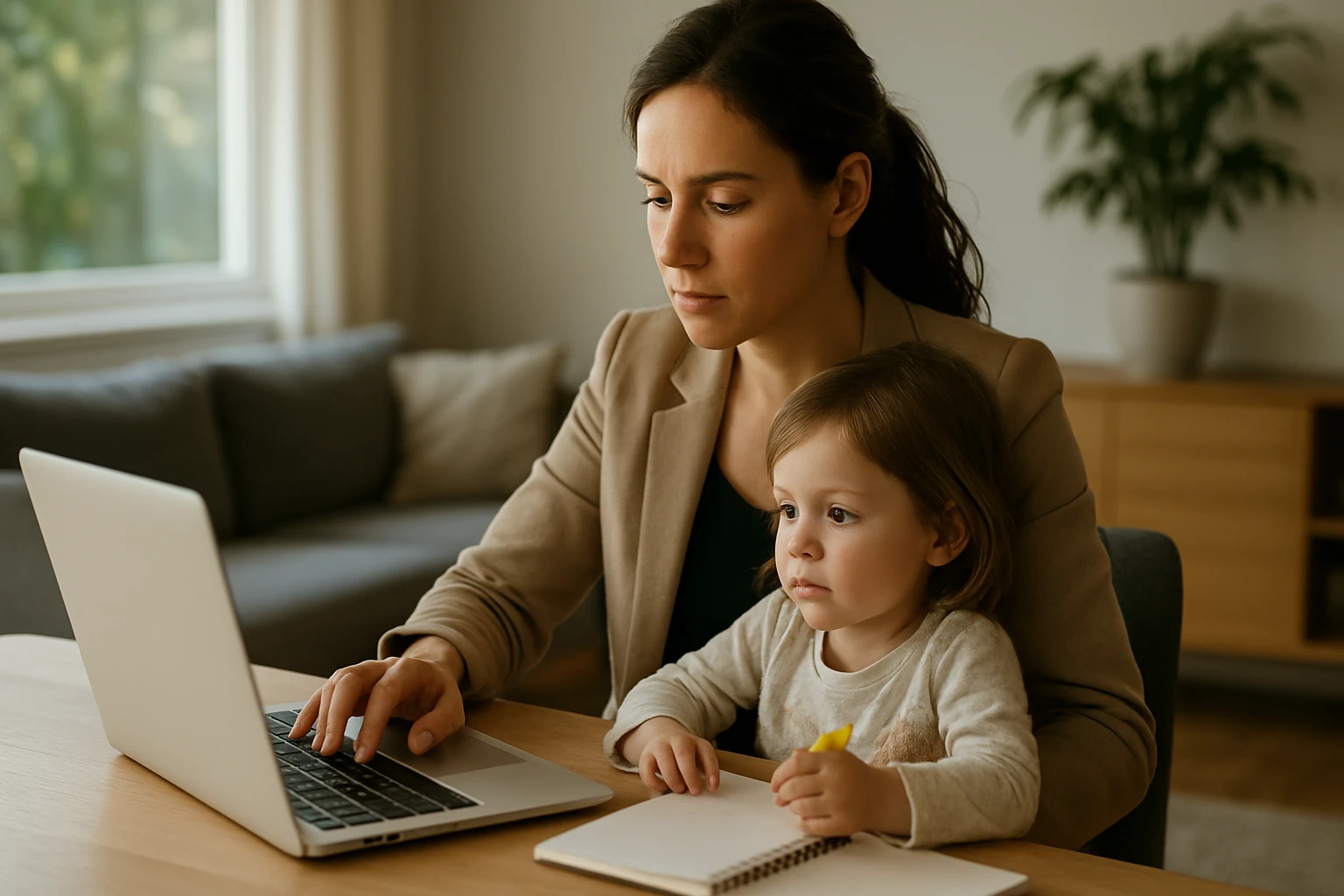 Ein Mann und eine Frau führen ein Gespräch in einem modernen Büro, während sie auf einen Laptop mit Diagrammen schauen.