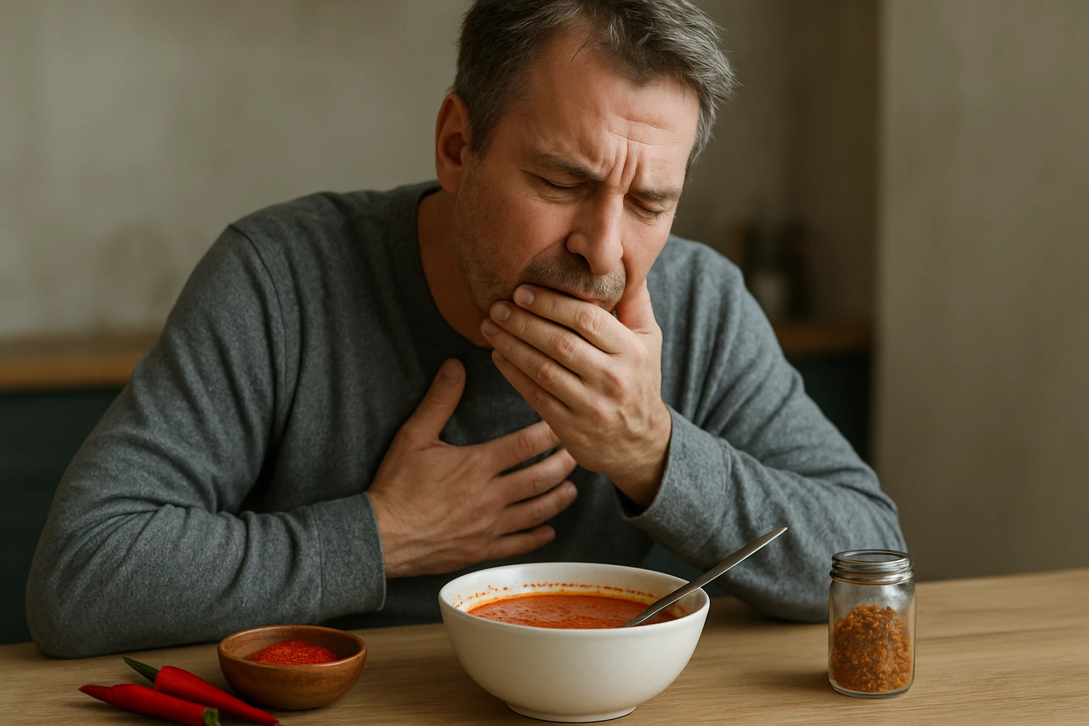 Ein Sicherheitsmitarbeiter steht aufmerksam in einem modernen Büro, während eine Frau am Laptop arbeitet.