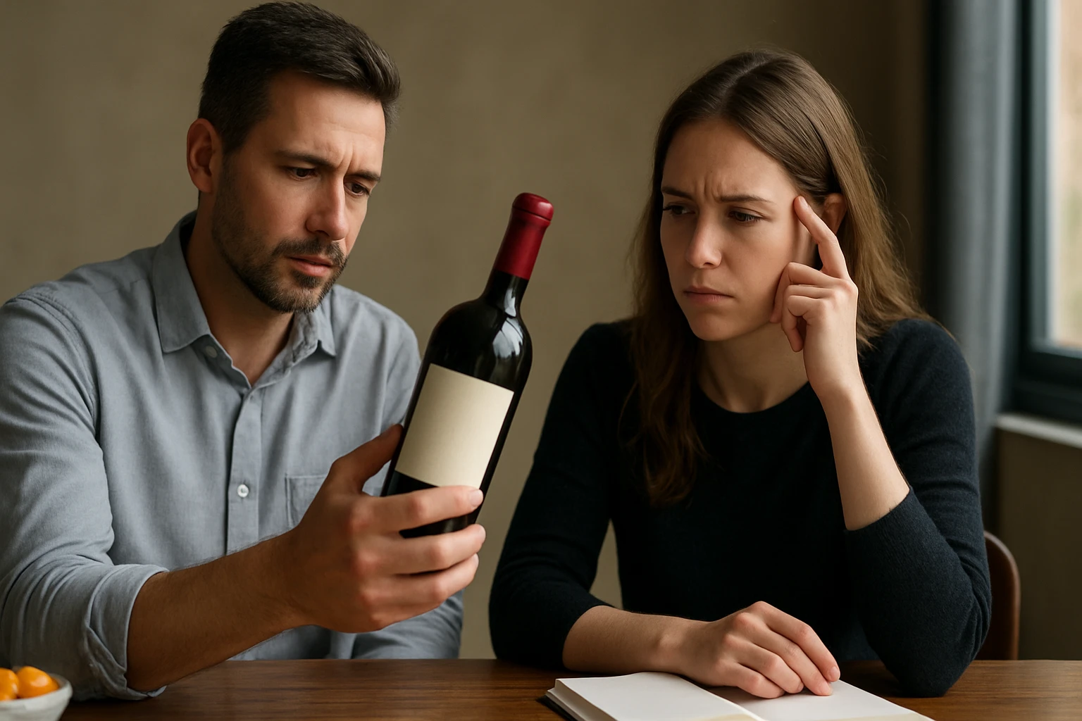 Ein Sicherheitsmitarbeiter steht aufmerksam in einem modernen Büro, während eine Frau am Laptop arbeitet.