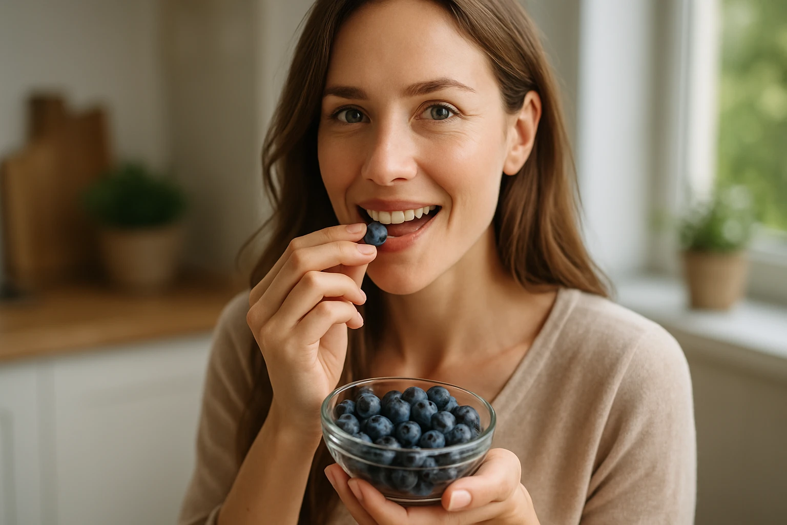 Ein Sicherheitsmitarbeiter steht aufmerksam in einem modernen Büro, während eine Frau am Laptop arbeitet.