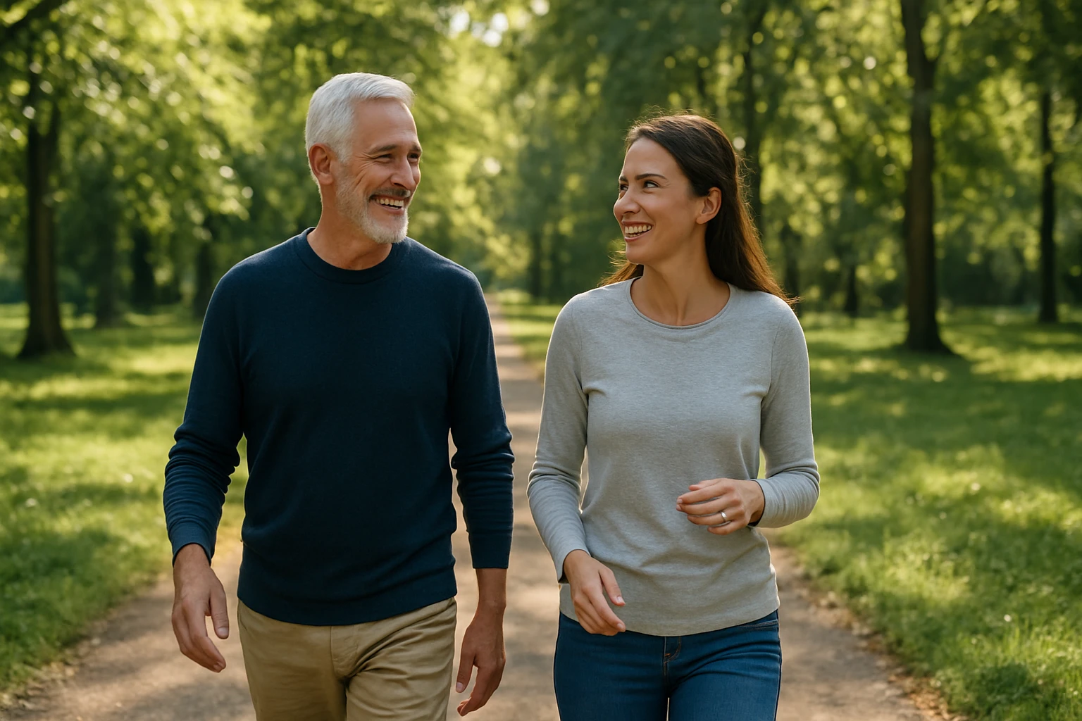 Ein Sicherheitsmitarbeiter steht aufmerksam in einem modernen Büro, während eine Frau am Laptop arbeitet.