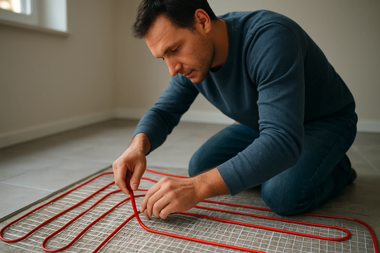 Ein Mann sitzt an einem Schreibtisch, sieht gestresst aus und hält sich die Stirn.