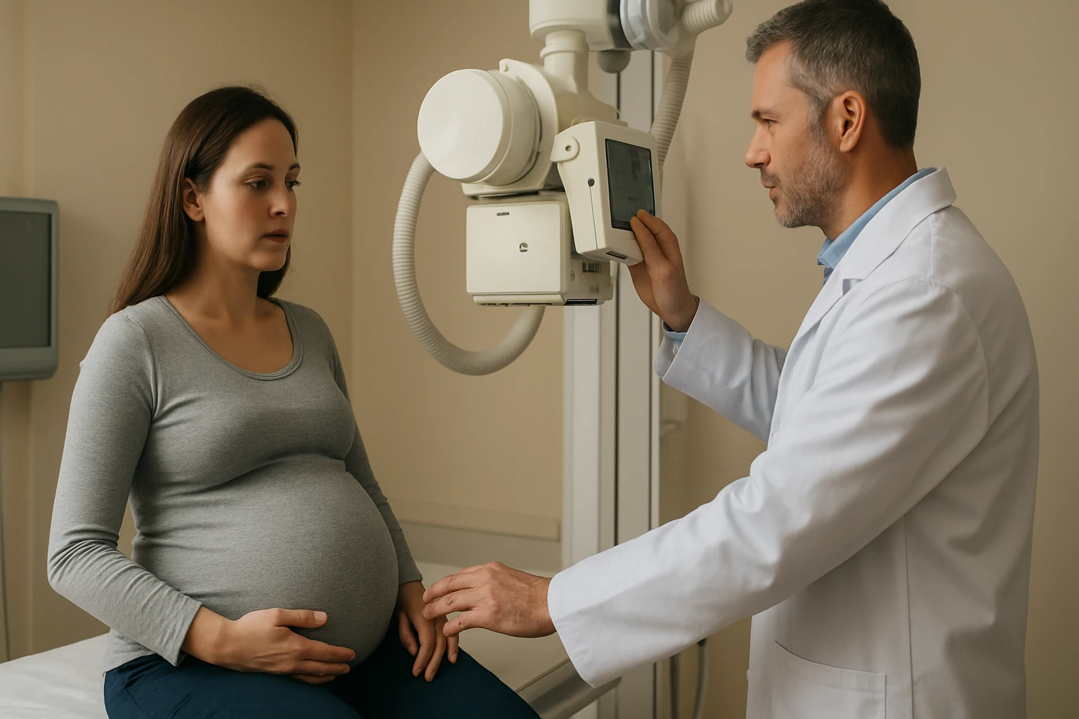 Ein Wissenschaftler hält ein Glas mit blauer Flüssigkeit und DNA-Muster in der Hand.