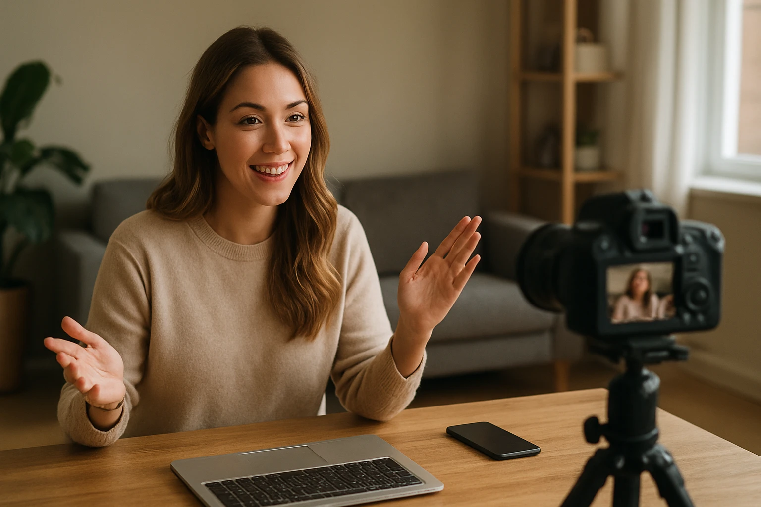 Ein Wissenschaftler in einem Labor hält ein Glas mit blauer Flüssigkeit und DNA-Muster.
