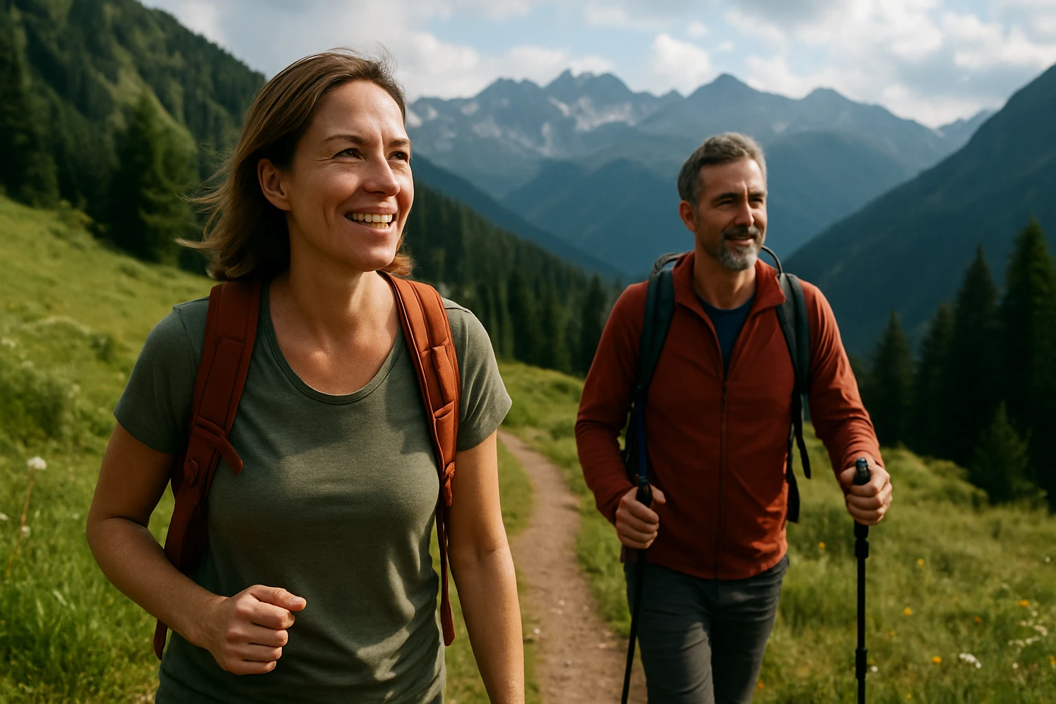 Eine besorgte Frau sitzt am Tisch und erhält von einem Arzt eine Tablette.