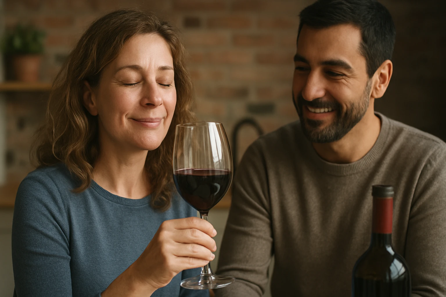 Ein Mann in Anzug zeigt auf einen Bitcoin und Geldscheine auf einem Tisch.