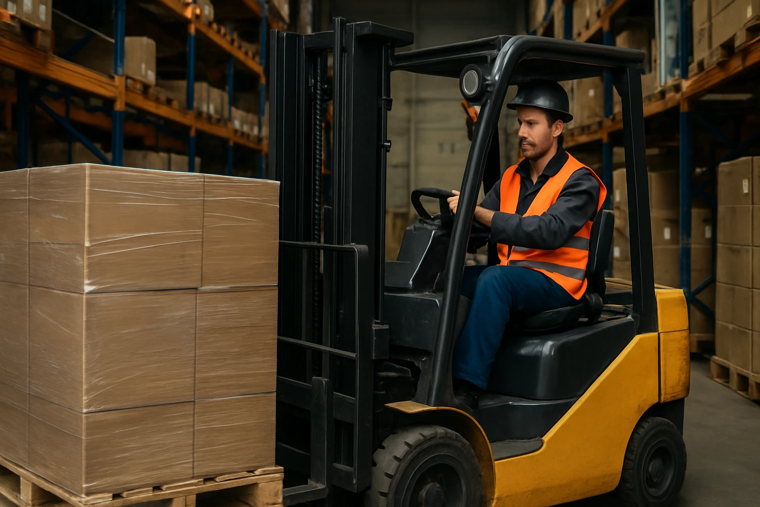 Ein Mann in Anzug zeigt auf eine Bitcoin-Münze vor einem Laptop mit Diagramm.