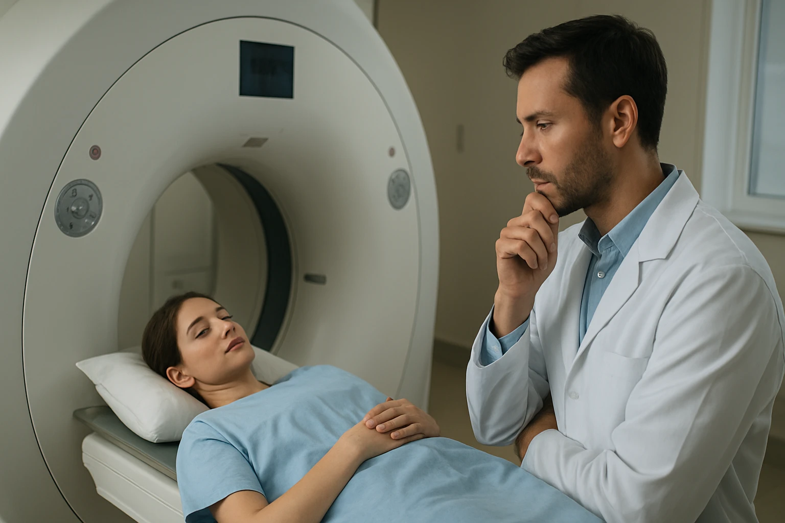 Ein Mann arbeitet konzentriert an einem Dokumentenprüfer am Schreibtisch.