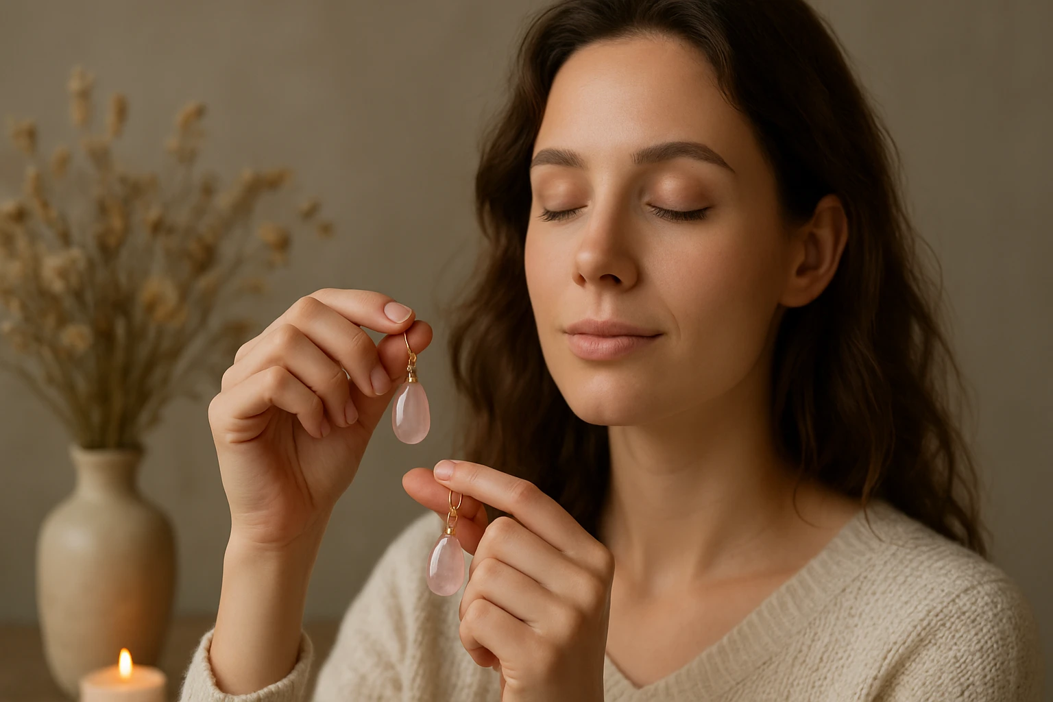 Eine Frau genießt ein Stück Wassermelone in einer hellen Küche.