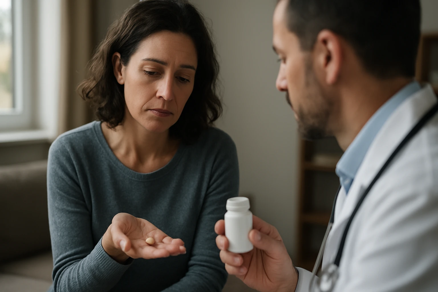 Eine Frau trinkt Wasser aus einem Glas und genießt den Moment der Erfrischung.