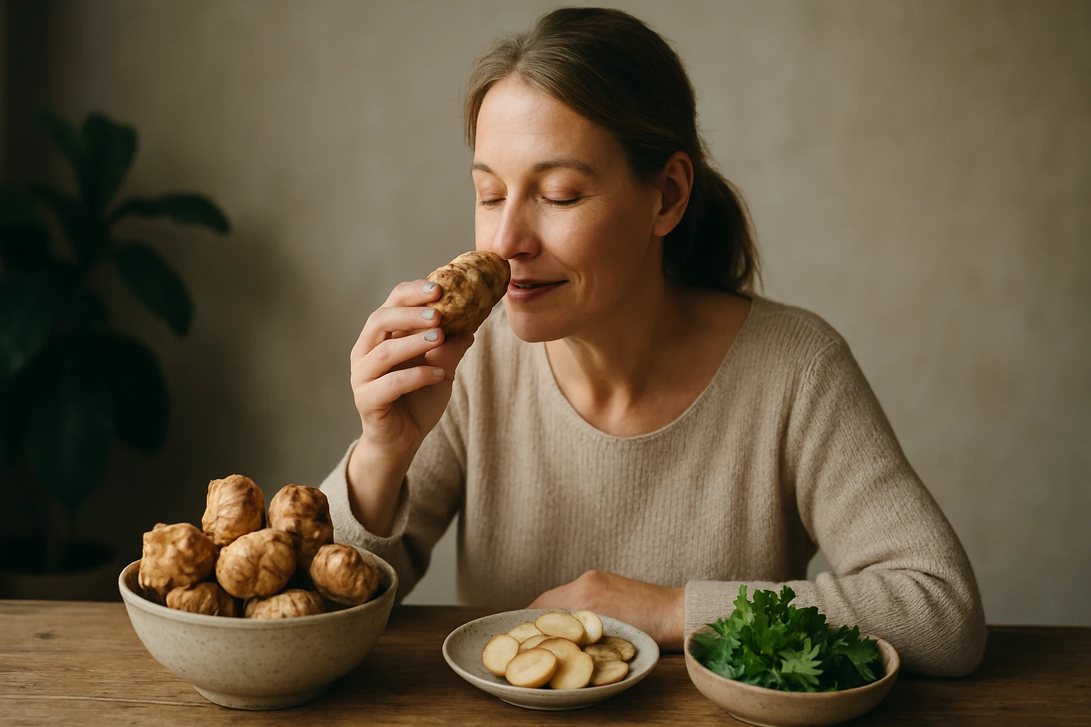 Ein Mann in einem Fitnessstudio hält sich den Bauch und zeigt Anzeichen von Unbehagen.