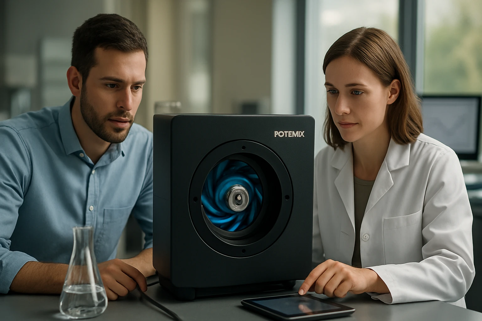 Eine Frau genießt eine Tasse Kräutertee mit frischen Zutaten.