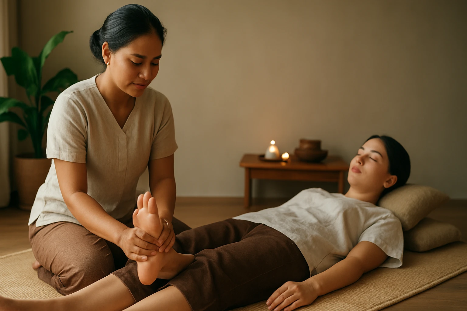 Eine besorgte Frau hält eine Blisterpackung mit Tabletten in der Hand und schaut nachdenklich.
