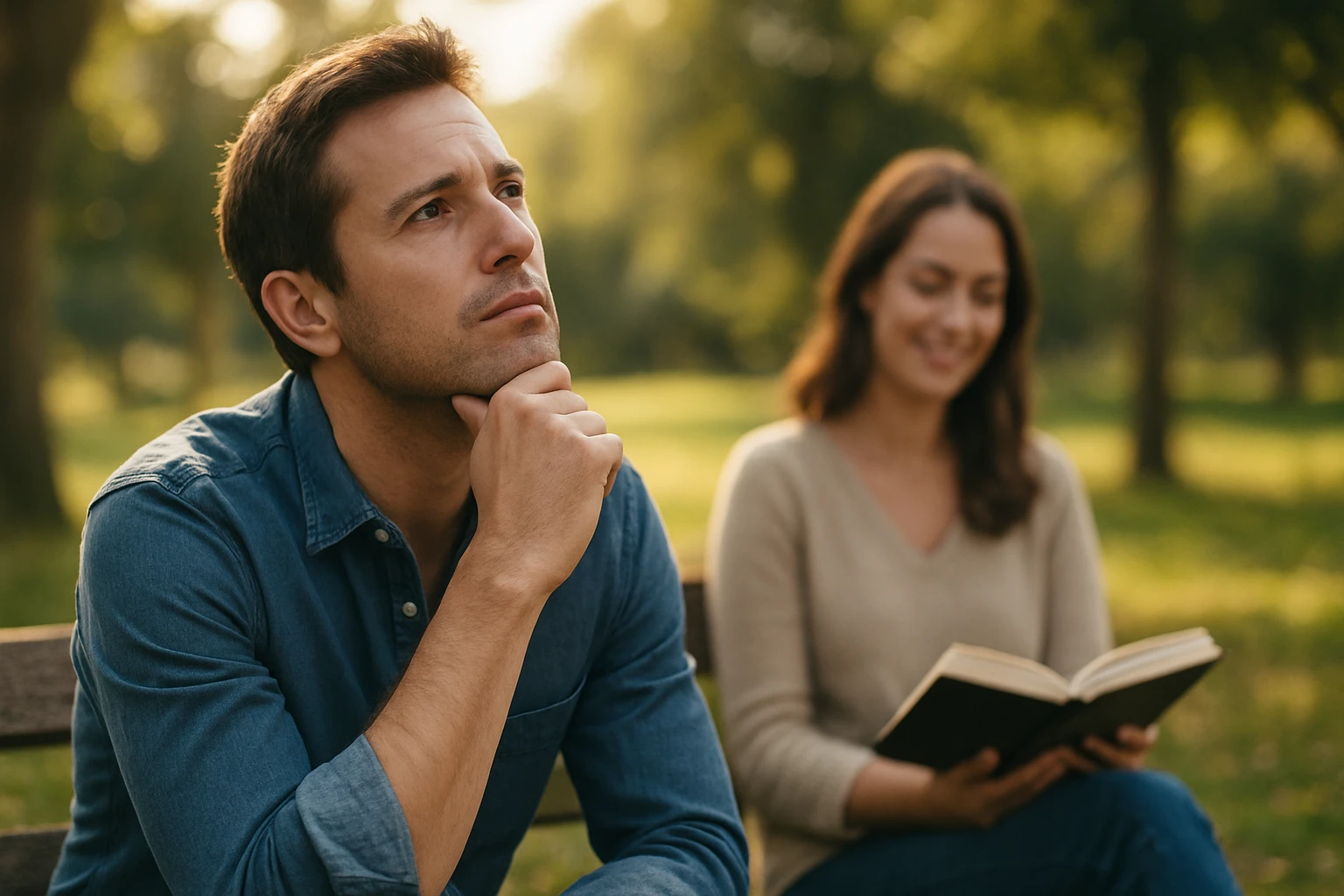 Eine Frau genießt Joghurt aus einem Glas, während eine Ziege neugierig zuschaut.