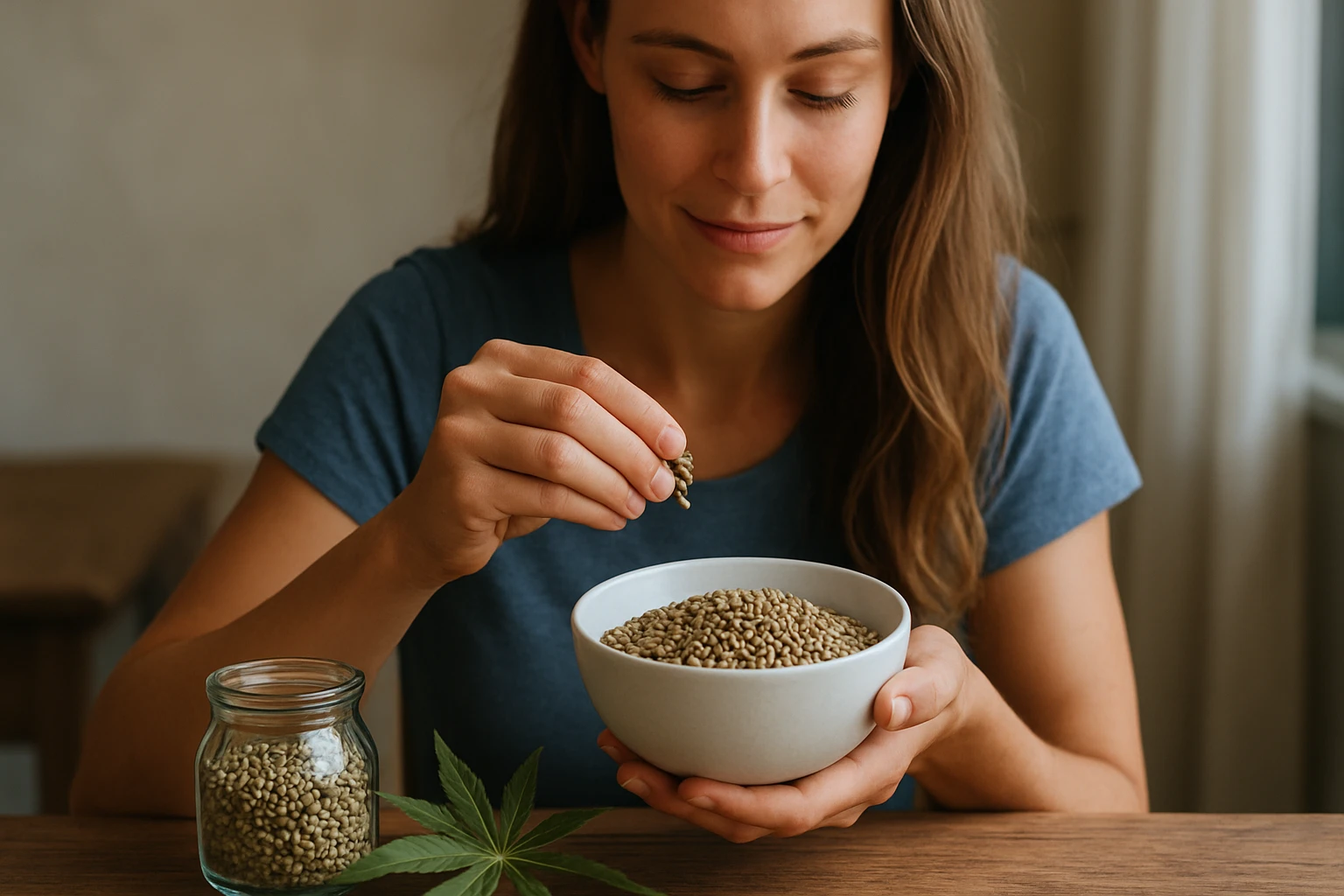 Ein Mann installiert eine LED-Leiste unter einem Küchenschrank.