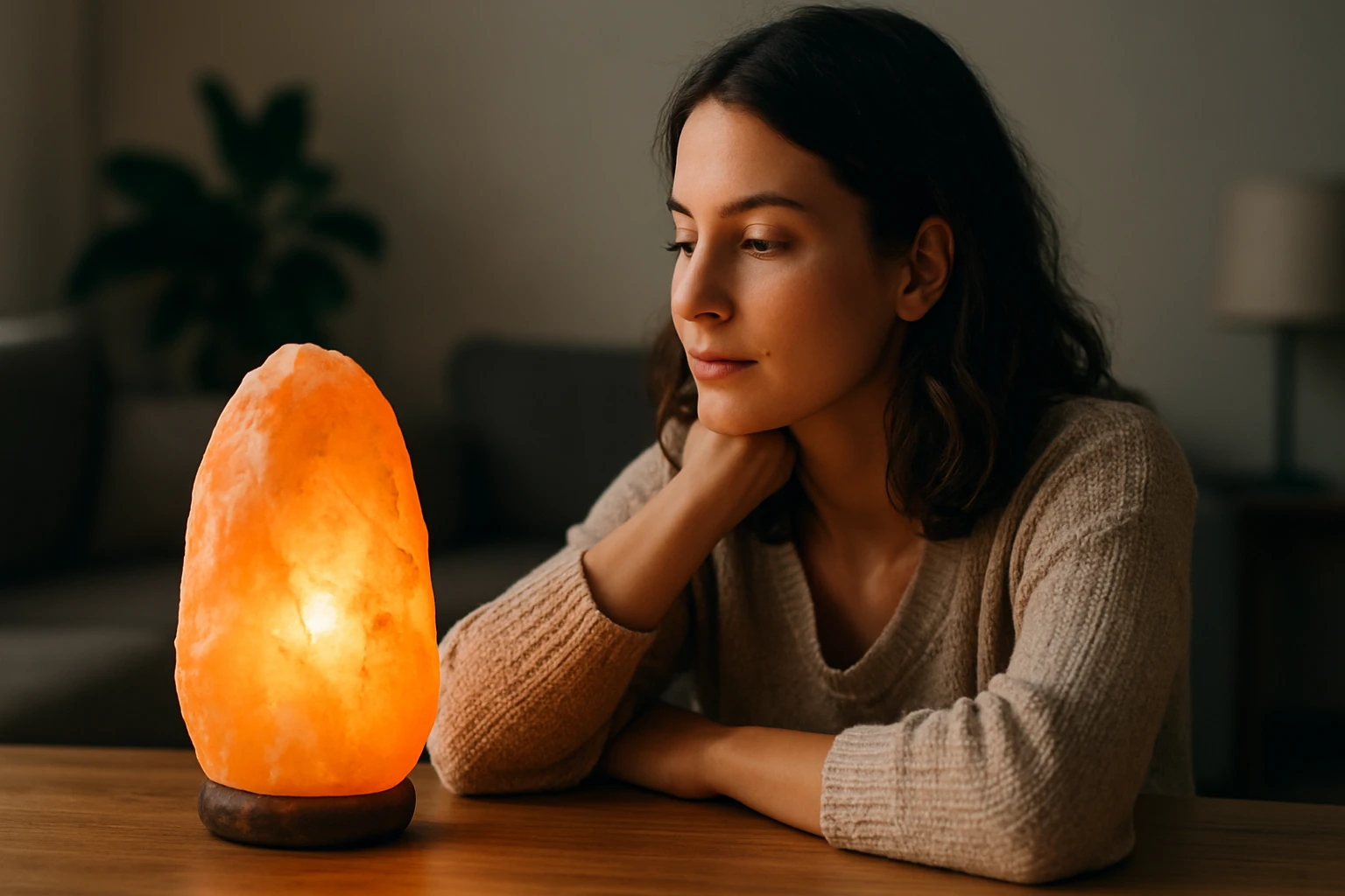 Eine Frau mit Mundschutz geht durch eine verschmutzte Stadt, umgeben von anderen Menschen.