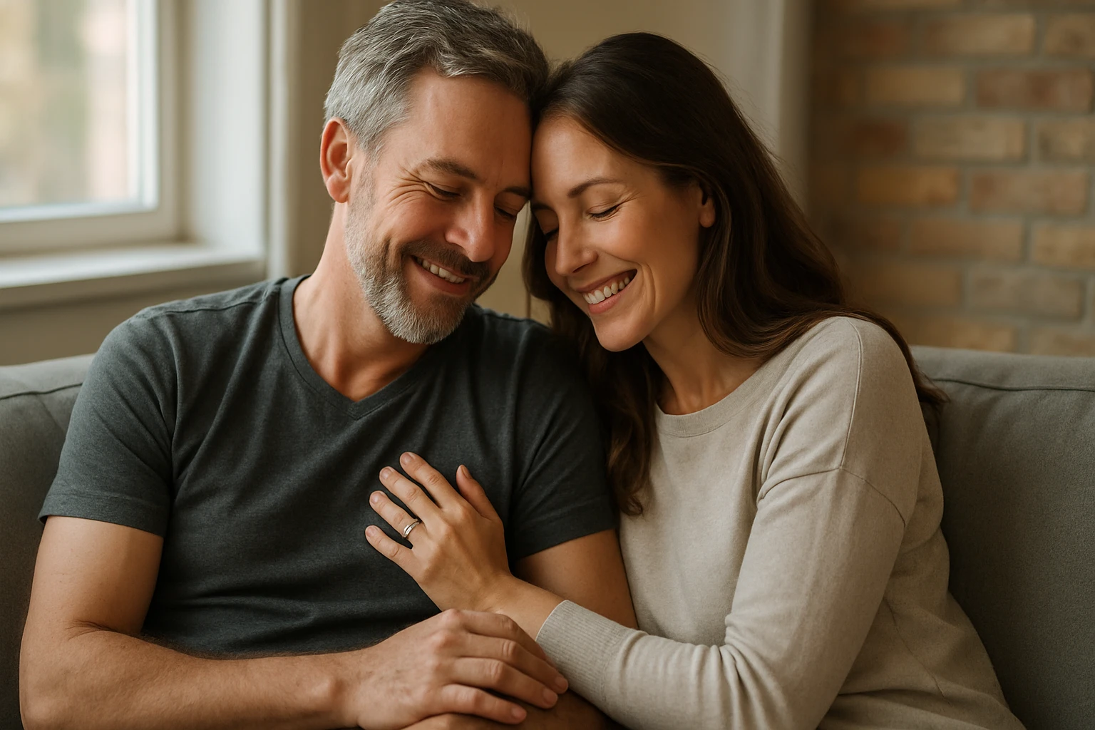 Ein Mann im Fitnessstudio hält sich den Bauch und sieht schmerzhaft aus.
