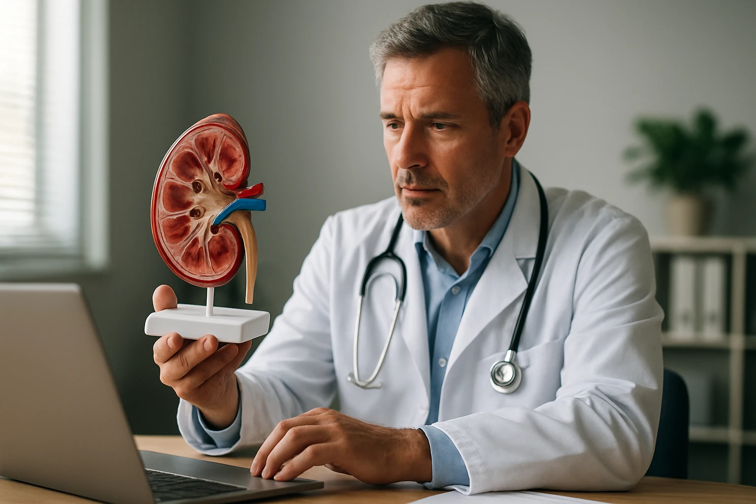 Ein Techniker arbeitet an einem Transformator mit farbigen Drähten und einer Platine.