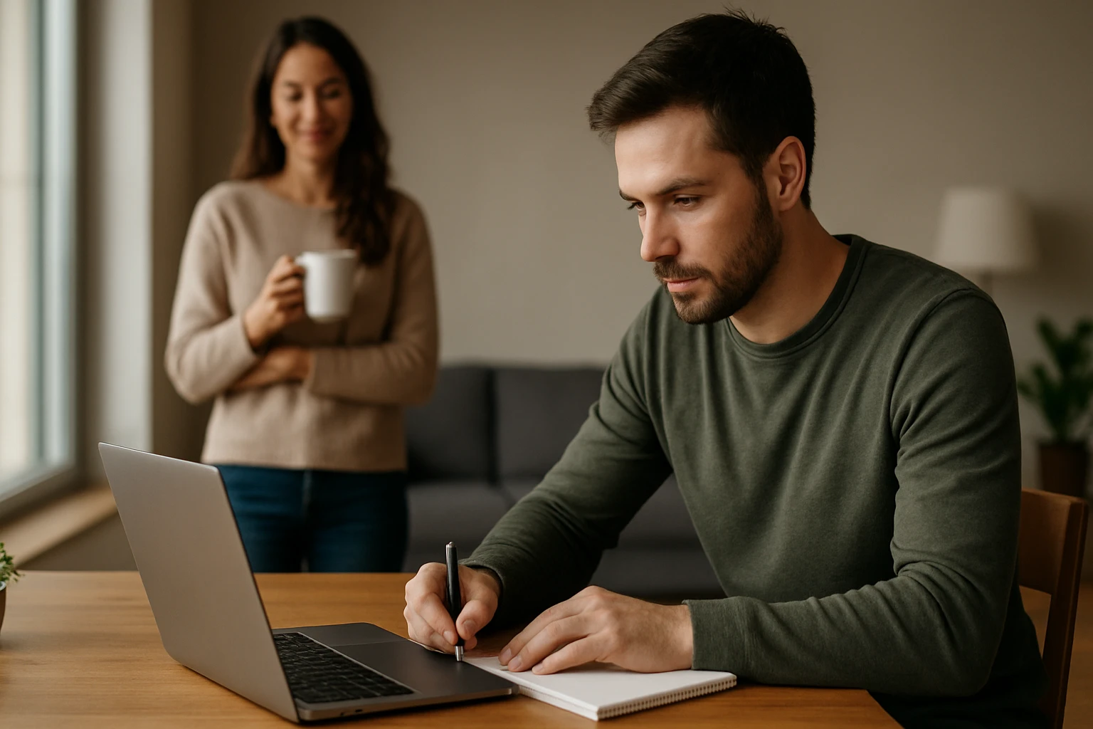 Ein Techniker arbeitet an einer elektrischen Schaltung mit Drähten und einer Spule.