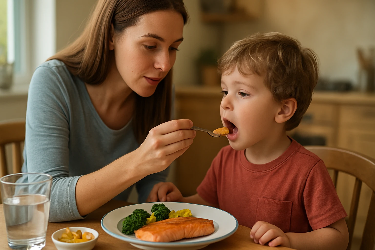 Ein Mann justiert ein Bewässerungssystem im Garten, um Pflanzen zu pflegen.