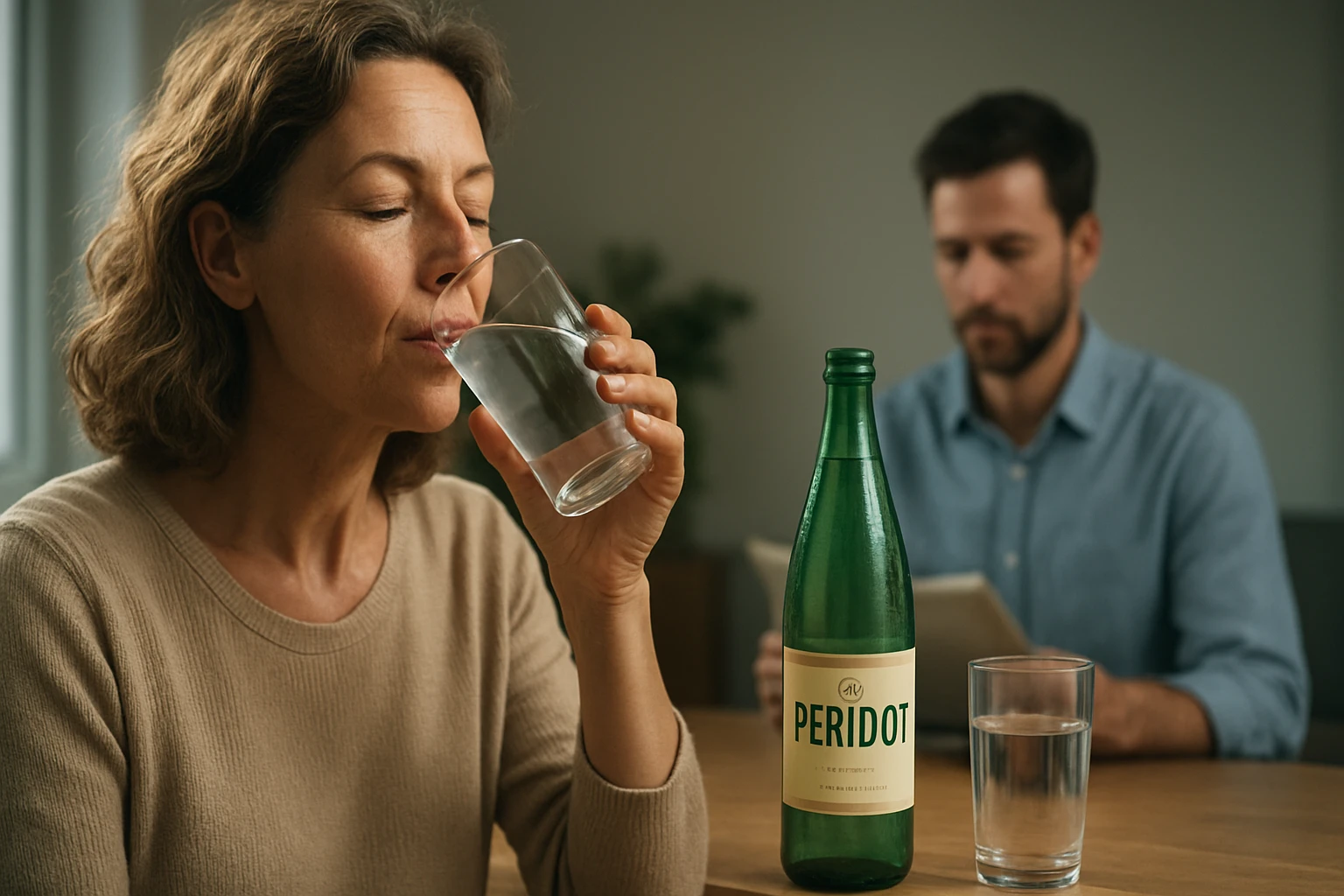 Eine Familie mit zwei Kindern schaut gemeinsam auf ein Smartphone.