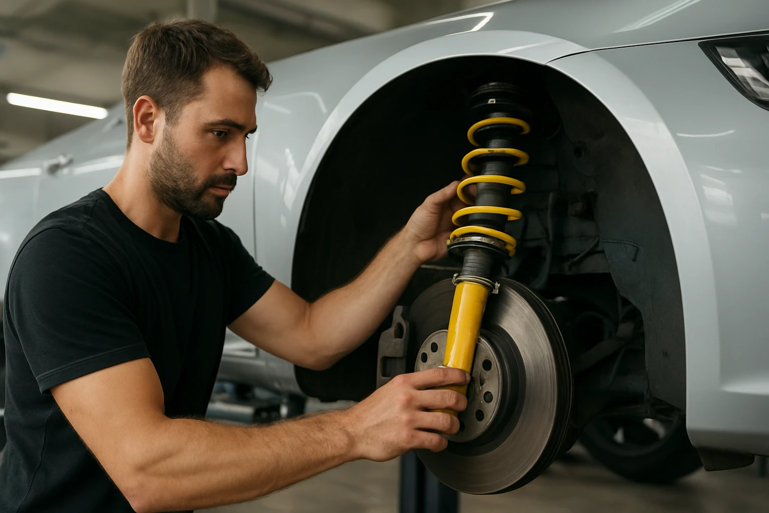 Eine Frau genießt eine Tasse Kräutertee, während ein Arzt im Hintergrund sitzt.