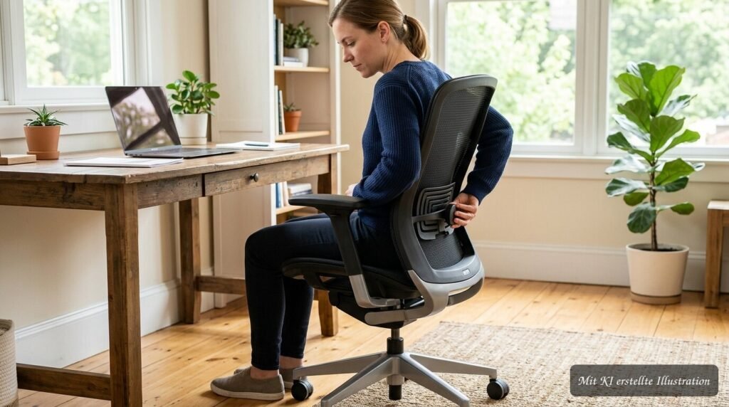Ergonomischer Bürostuhl mit verstellbarer Rückenlehne zur optimalen Unterstützung des Rückens
