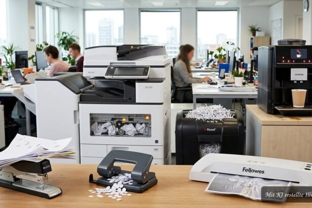 Bürogeräte wie Drucker, Tacker und Kaffeeautomat werden im Büroalltag häufig falsch bedient