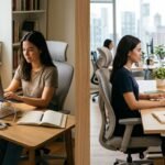 Praktische Bürohelfer für einen organisierten hybriden Arbeitsplatz zu Hause und im Büro