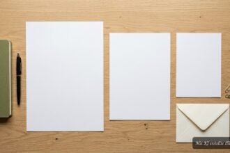 DIN A4, A5 und A6 Papierformate übersichtlich nebeneinander dargestellt
