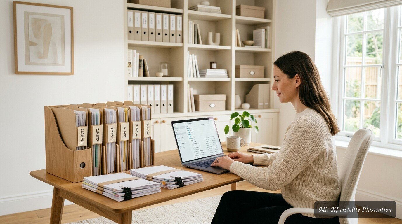 Ordnerstruktur mit digitalen Dokumenten für eine übersichtliche Ablage und schnelle Suche